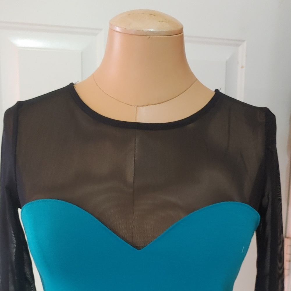 NWOT Forever 21 Teal Sweetheart Mini Dress